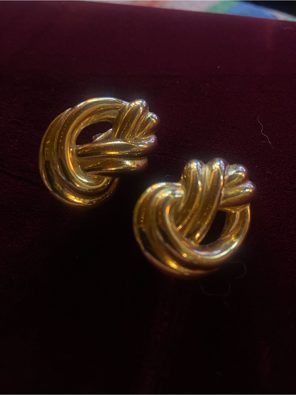 Vintage Gold Knot Earrings - Women's Jewelry